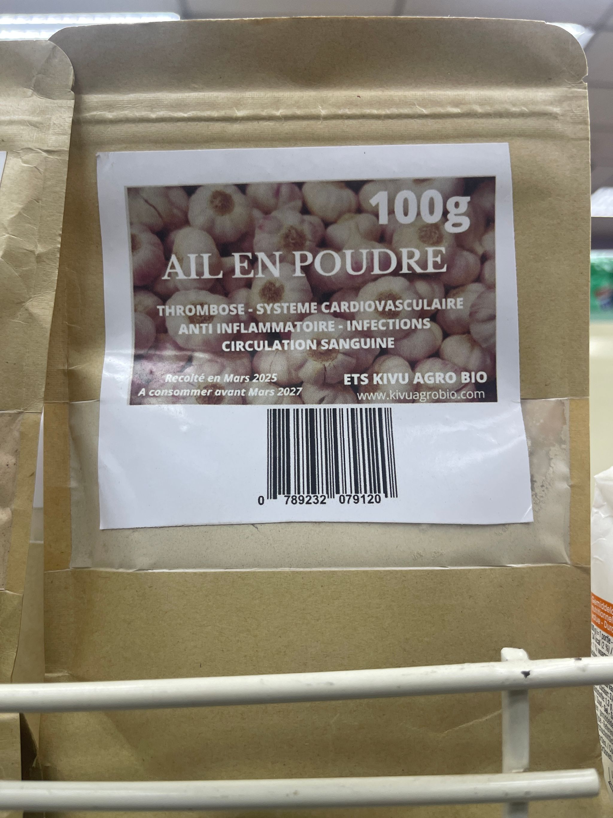 Kivu Agro Bio Ail Poudre 100gr_0