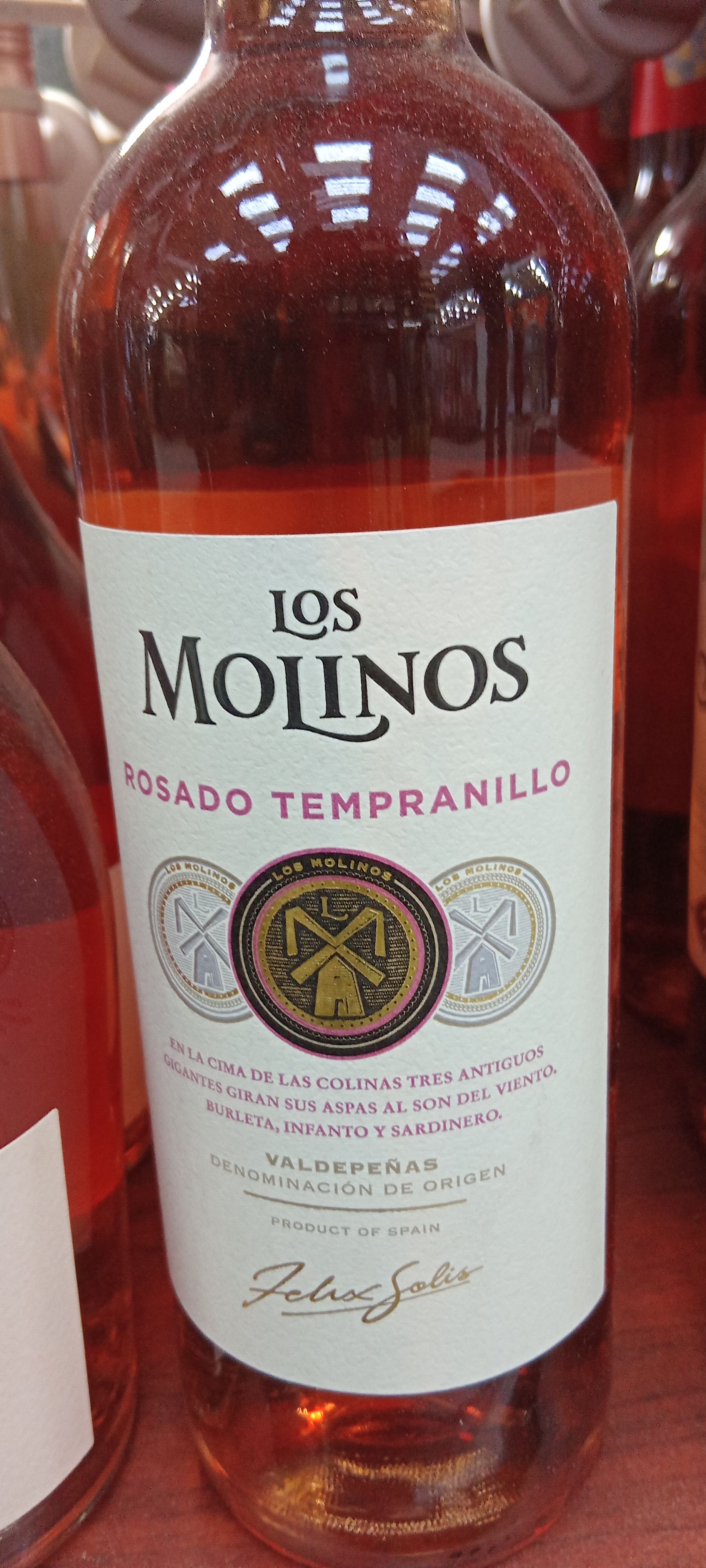 Los Molinos Tempranillo Valdepenas Rosado 750ml1.00_0