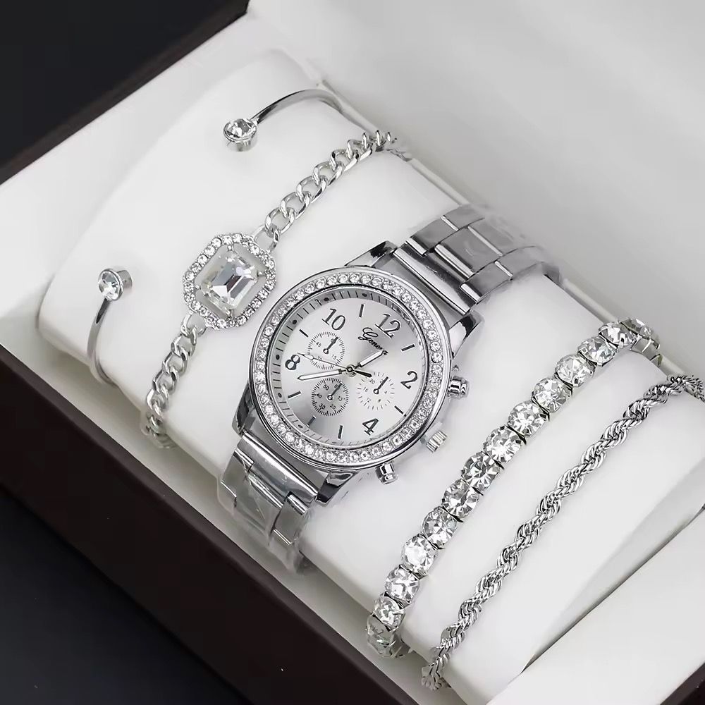 Ladies Bracelet Watches Gift Set Girls Hand Chain Watch 4pcs Bracelet Watch Set Female Wholesale_1