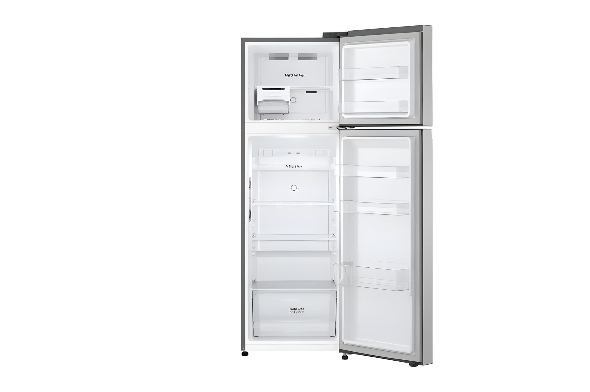 285L Top Freezer Fridge en argent platine3_12