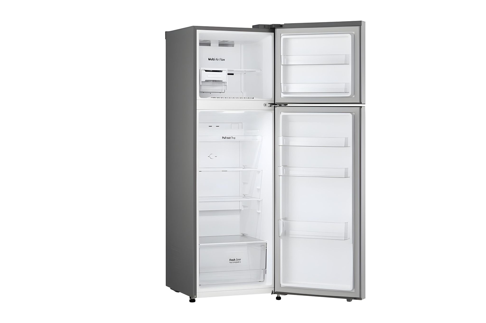 285L Top Freezer Fridge en argent platine3_8