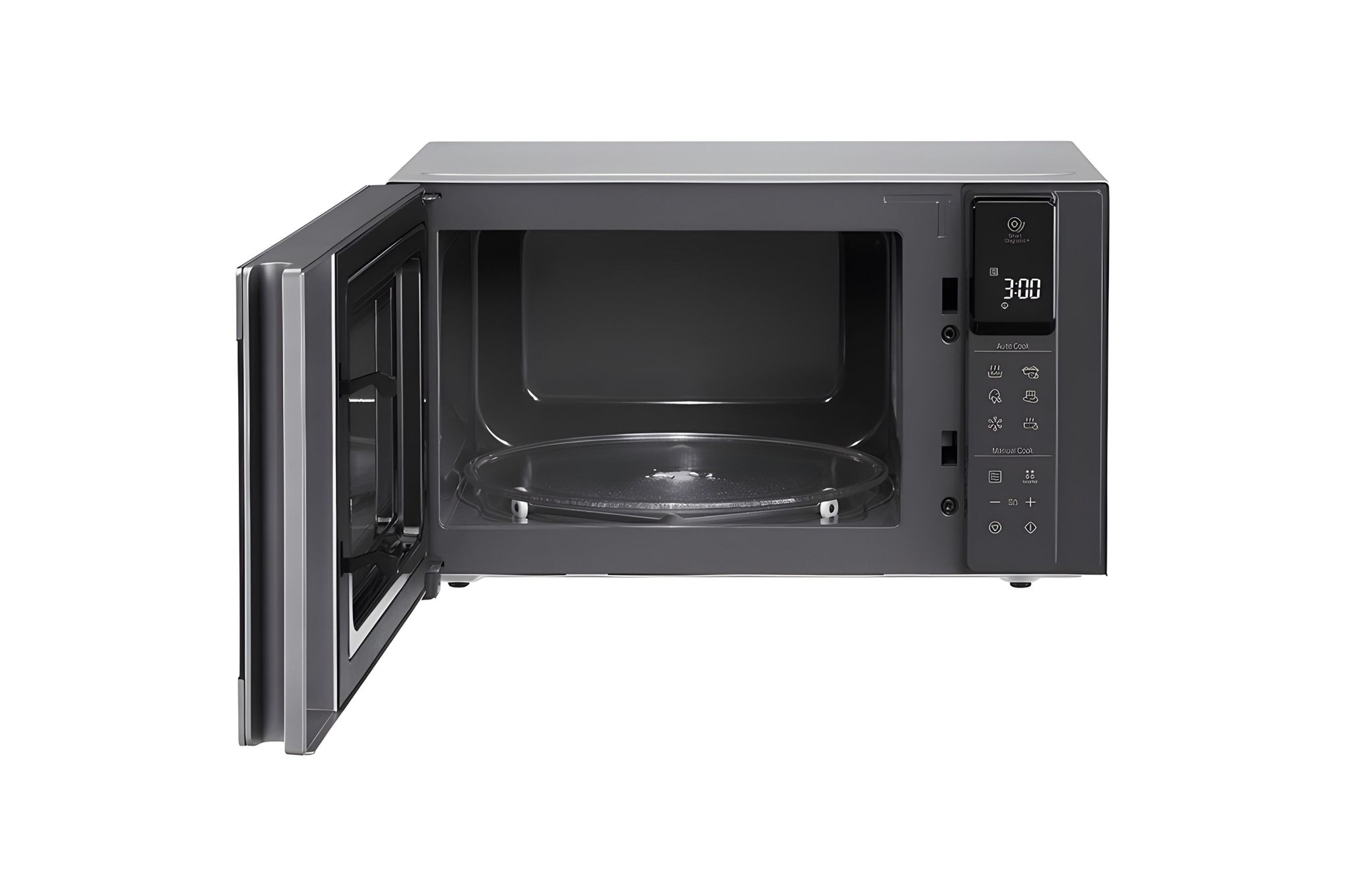 Four à micro-ondes de 42 litres, argent, technologie Smart Inverter avec 10 ans de garantie, grilloir, cuisson automatique intelligente, écran tactile en verre_4