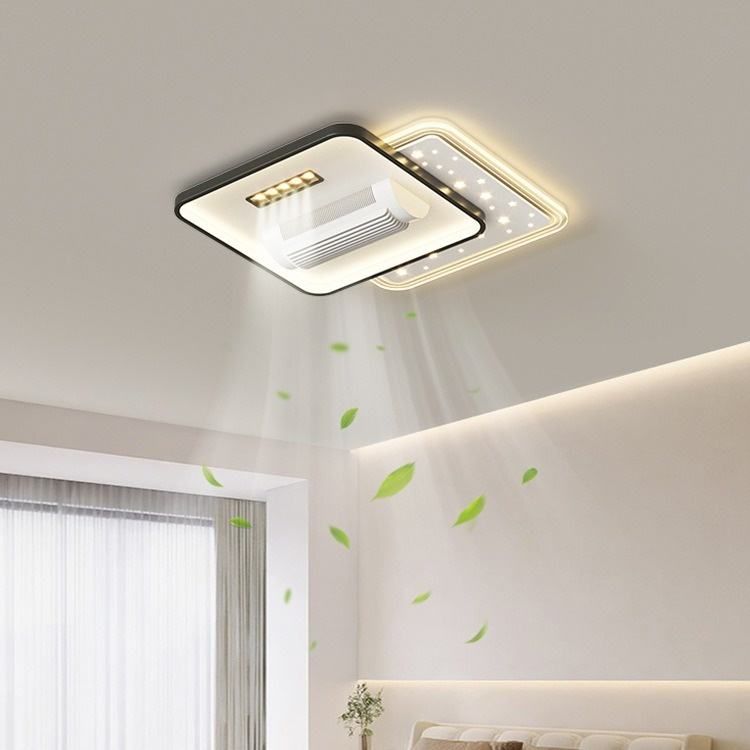 Modern Bladeless LED Ceiling Fan Light – Decorative Smart Wind Lamp for Bedroom & Living Room_0