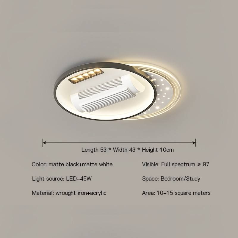 Modern Bladeless LED Ceiling Fan Light – Decorative Smart Wind Lamp for Bedroom & Living Room_9