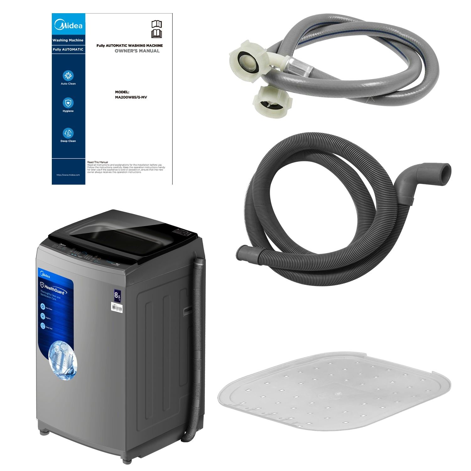 MIDEA WASHING MACHINE INVERTER TOP LOADING 8.5KG _8