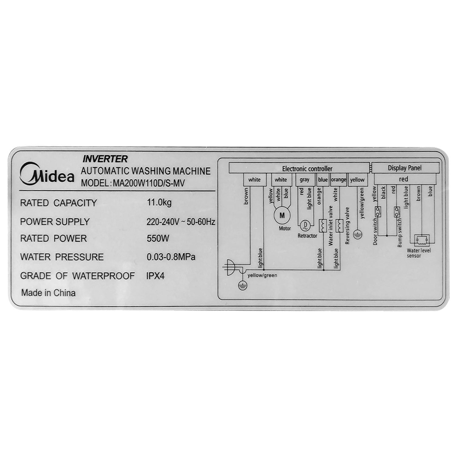 MIDEA WASHING MACHINE INVERTER TOP LOADING 11 KG _7