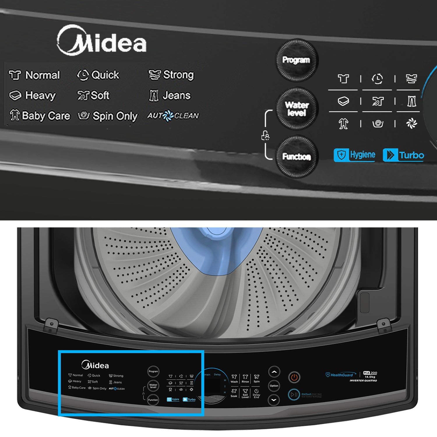MIDEA WASHING MACHINE INVERTER TOP LOADING 11 KG _5