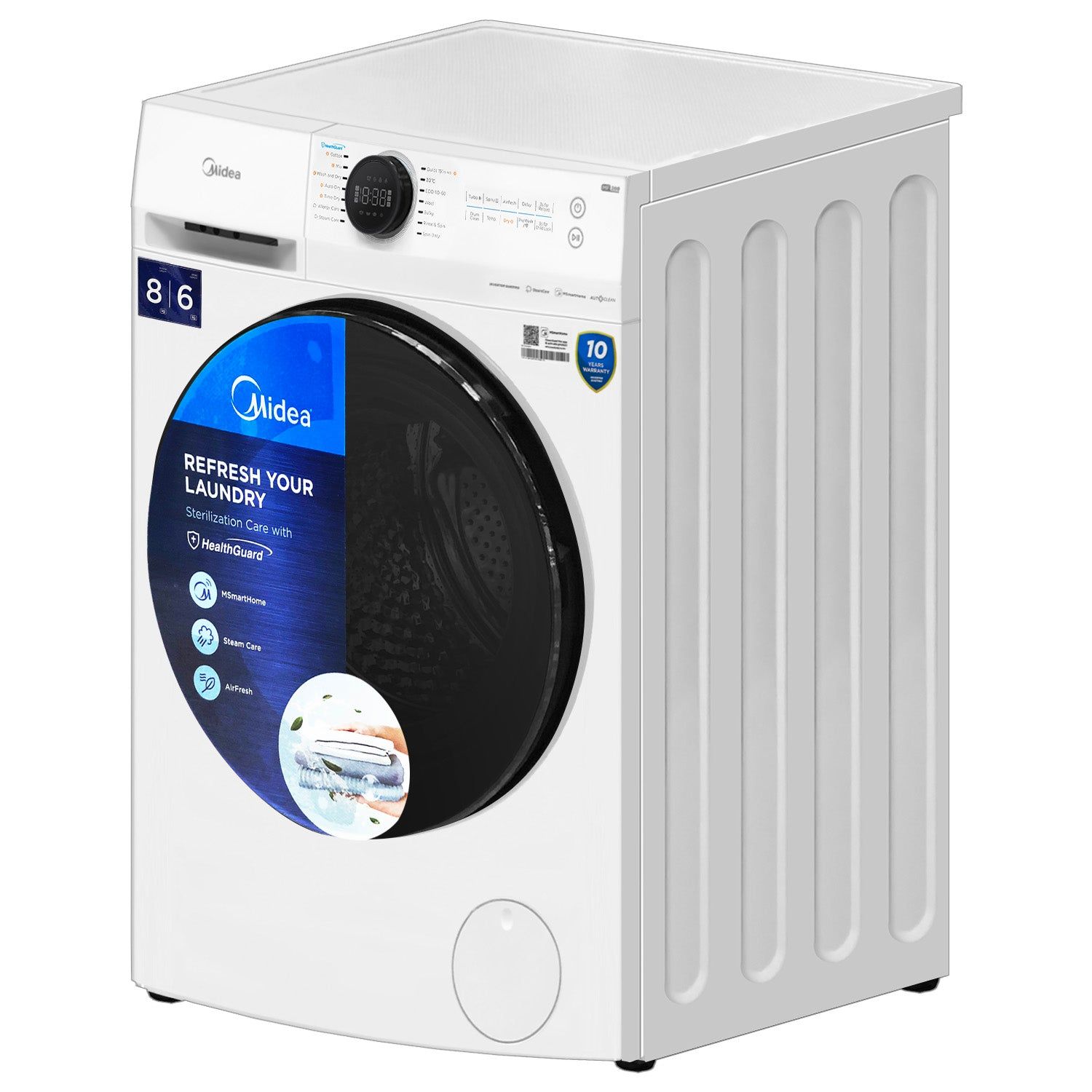 MIDEA WASHER DRYER MACHINE INVETER FRONT LOAD 8KG _2