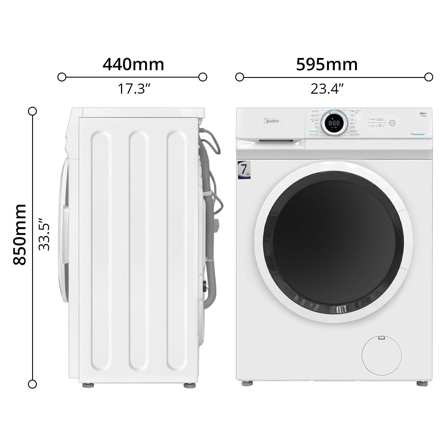 MIDEA WASHING MACHINE FRONT LOAD7KG _9