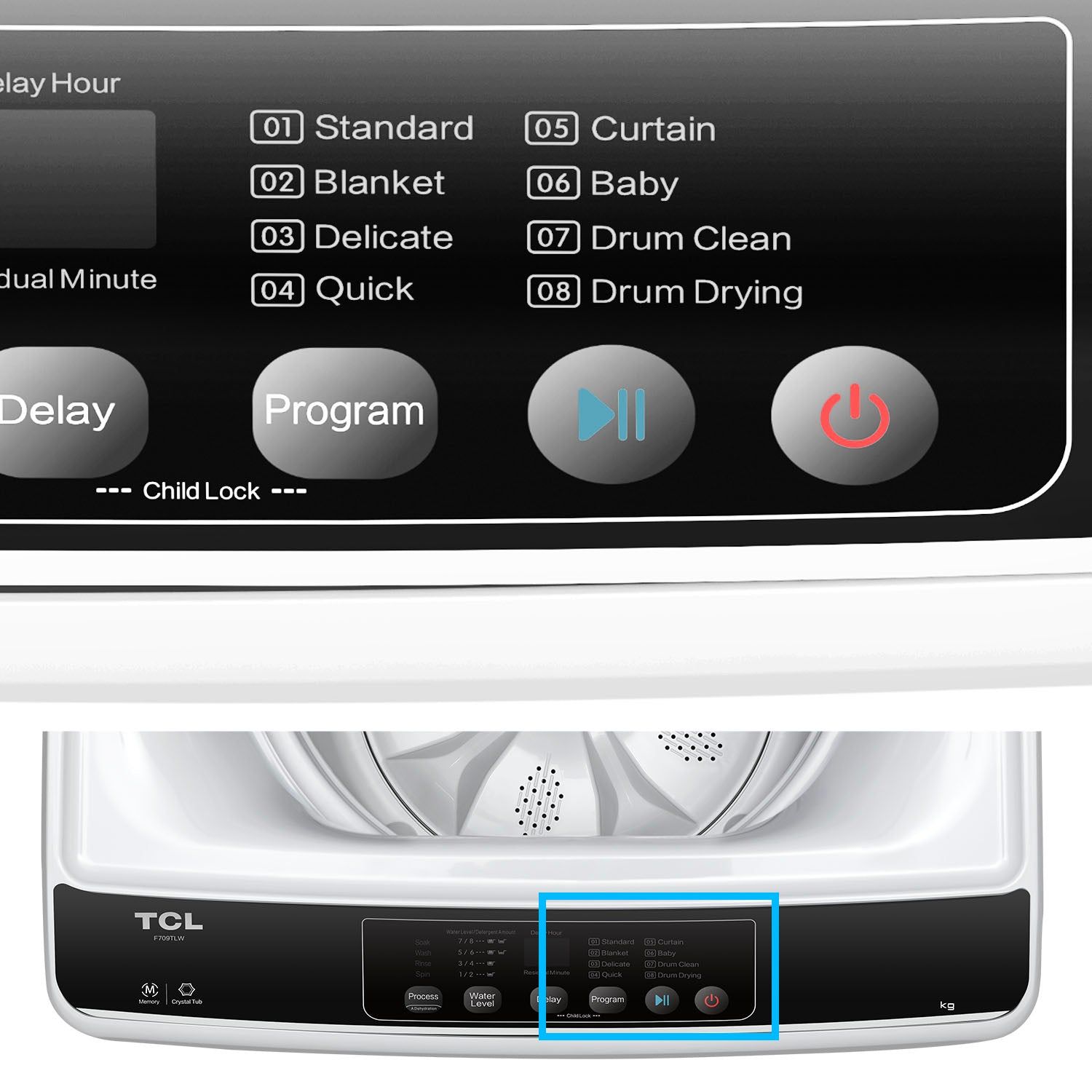 TCL WASHING MACHINE TOP LOAD 9KG _5