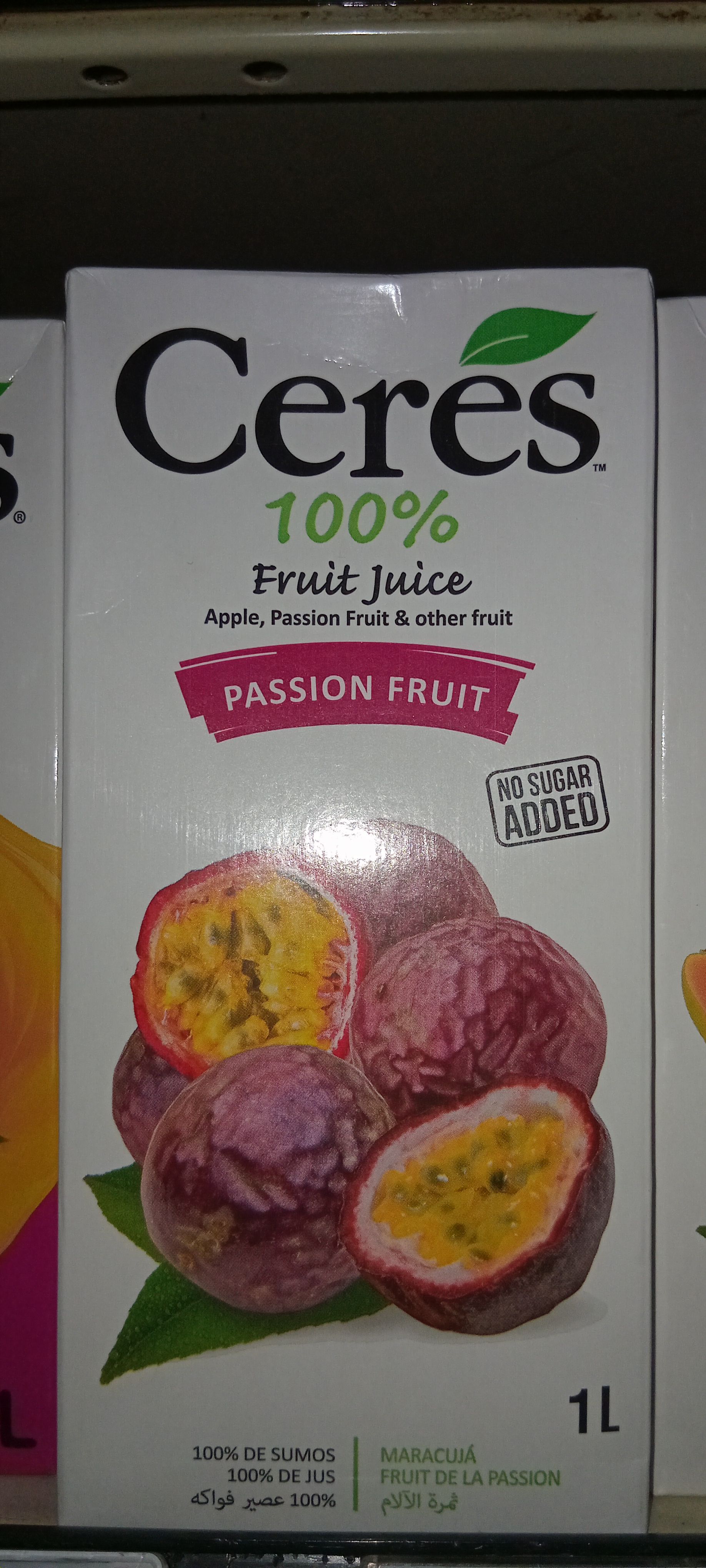 Ceres 100% Passion Fruit 1lt_0