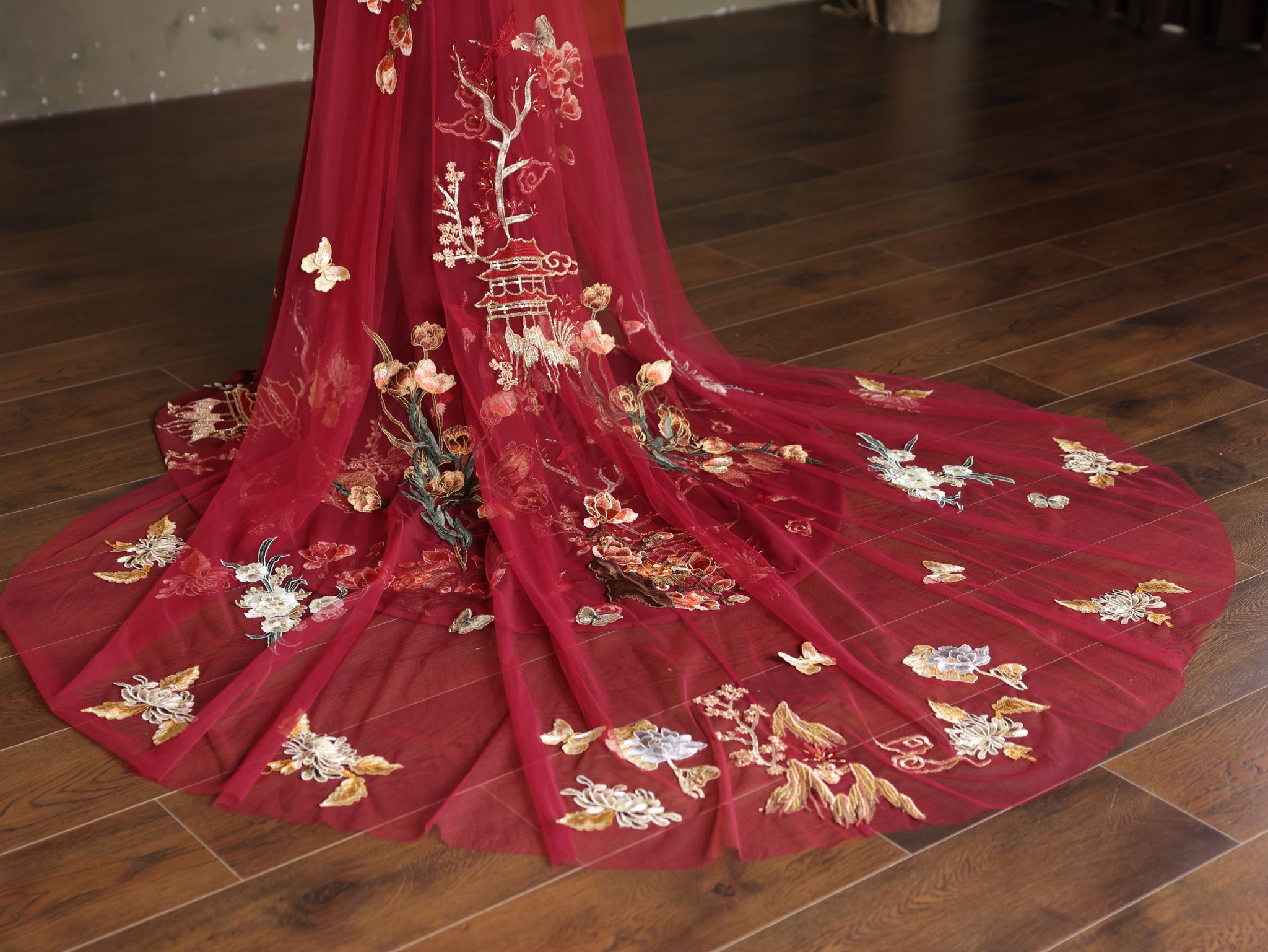 Folklore Cheongsam in Burgundy _6