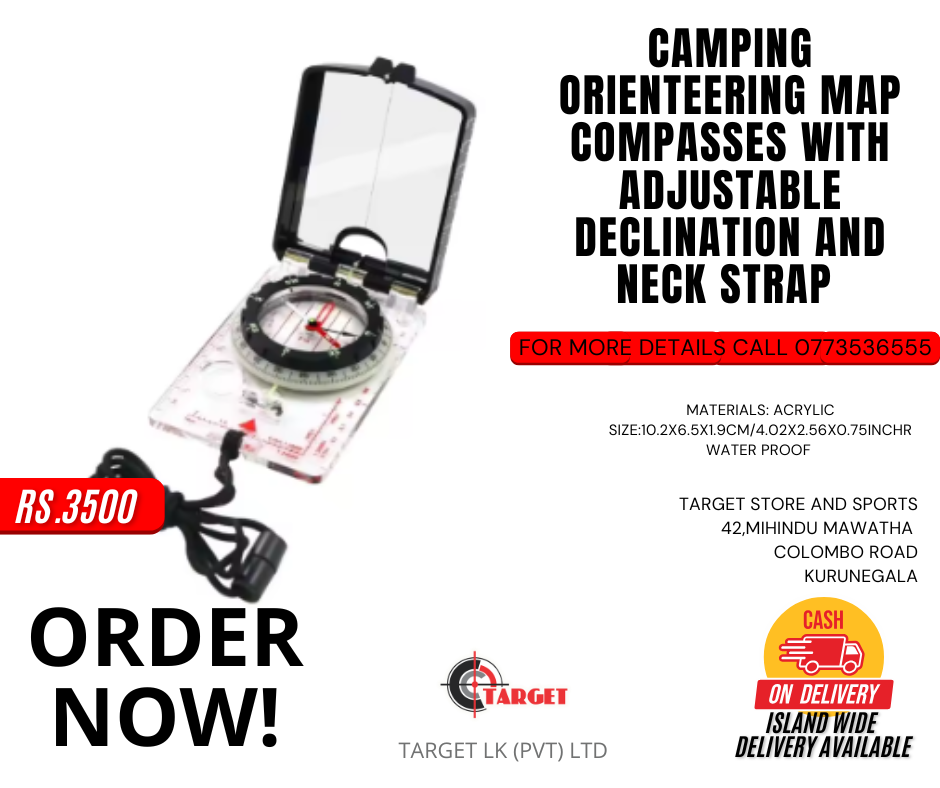 Camping Orienteering Map Compasses with Adjustable Declination and Neck Strap _5