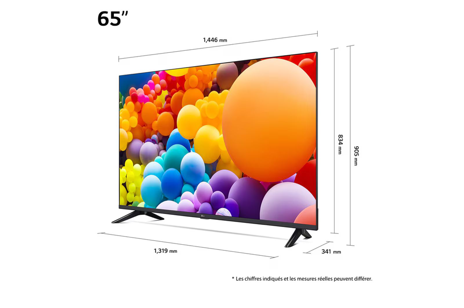Smart TV LG UHD UT73 4K, 65 pouces, Télécommande Magique IA HDR10 webOS24 2024_3
