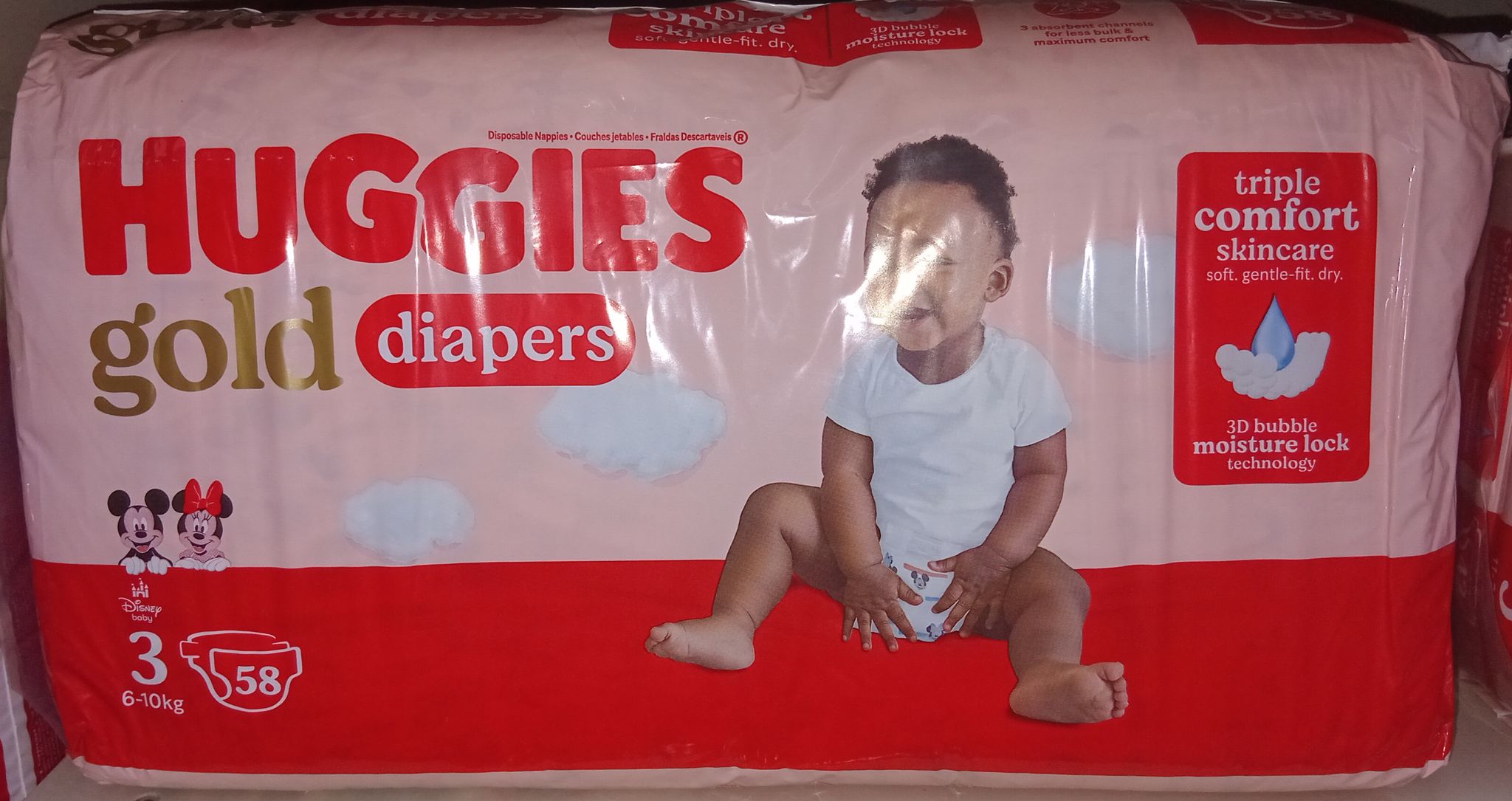 Huggies  Gold Nappies N3 6-10kg 58’S_0