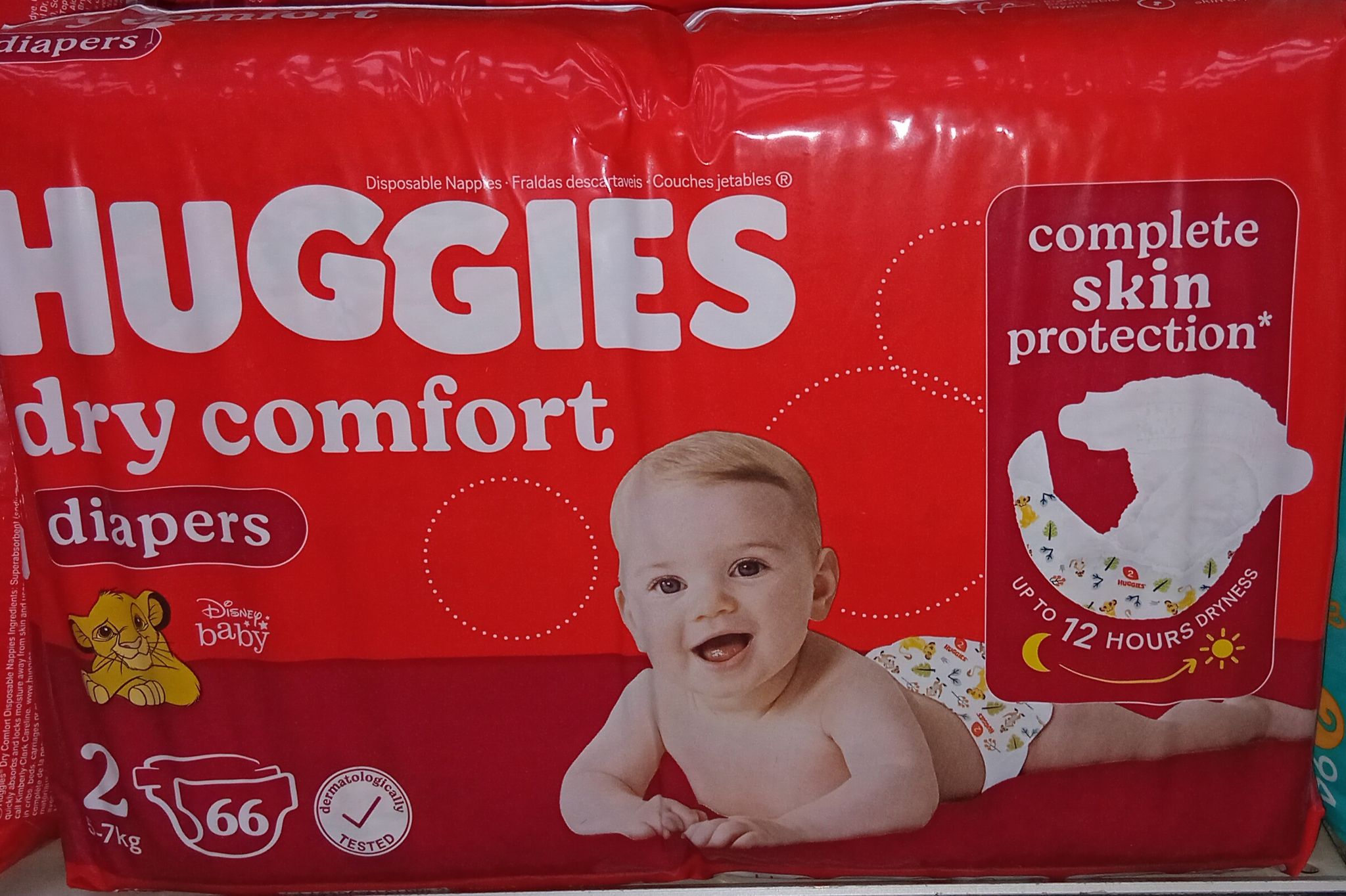 Huggies  Dry Nappies  N2 5-7kg 66’S_0