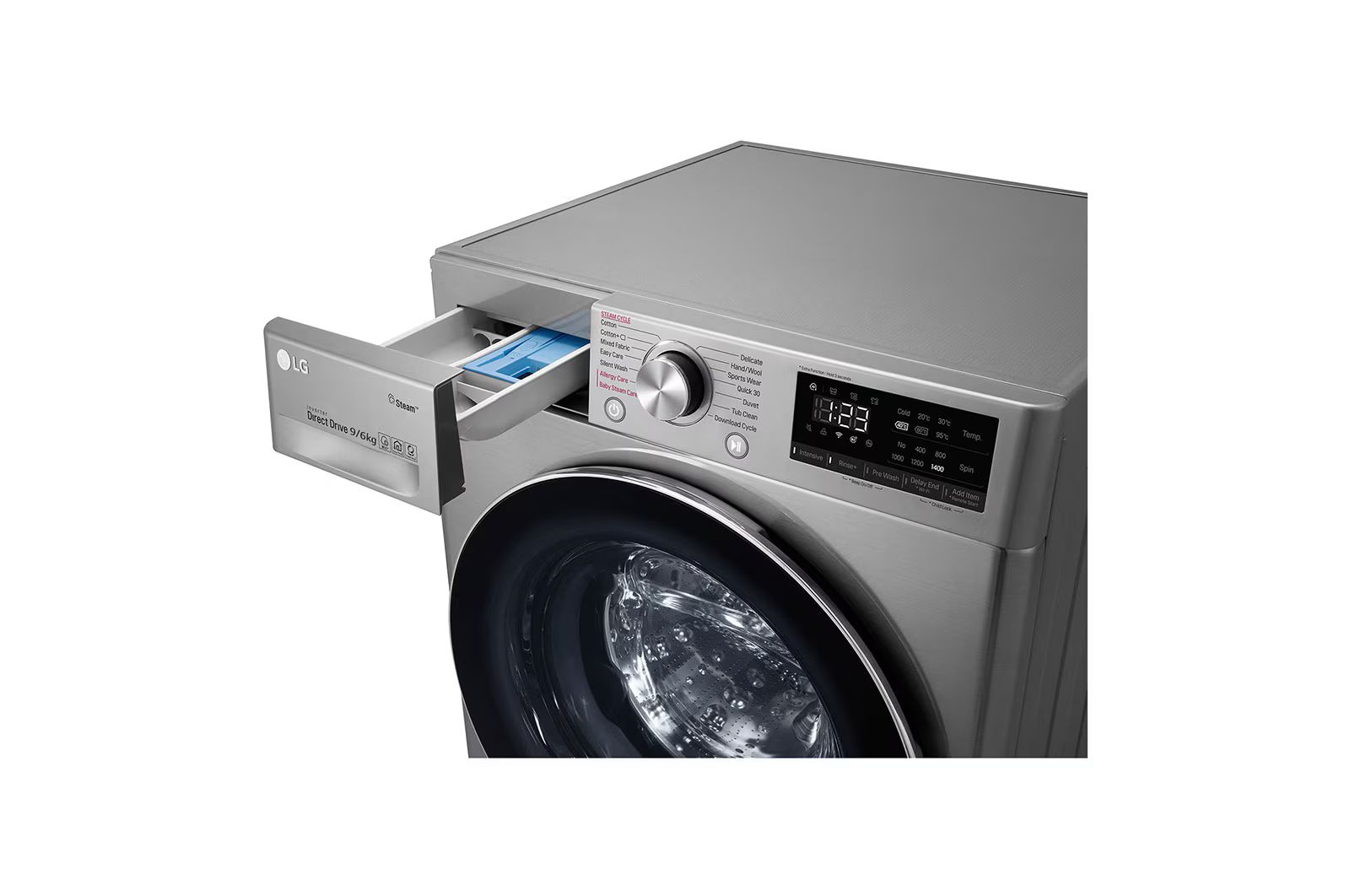 Lave-linge à chargement frontal | 9 / 6 Kg | Capacité plus grande | AI DD | Steam | ThinQ_9