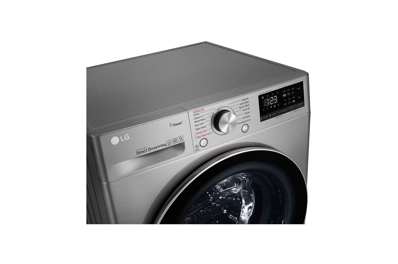 Lave-linge à chargement frontal | 9 / 6 Kg | Capacité plus grande | AI DD | Steam | ThinQ_7