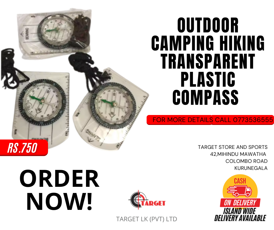 Outdoor Camping Hiking Transparent Plastic Compass _2