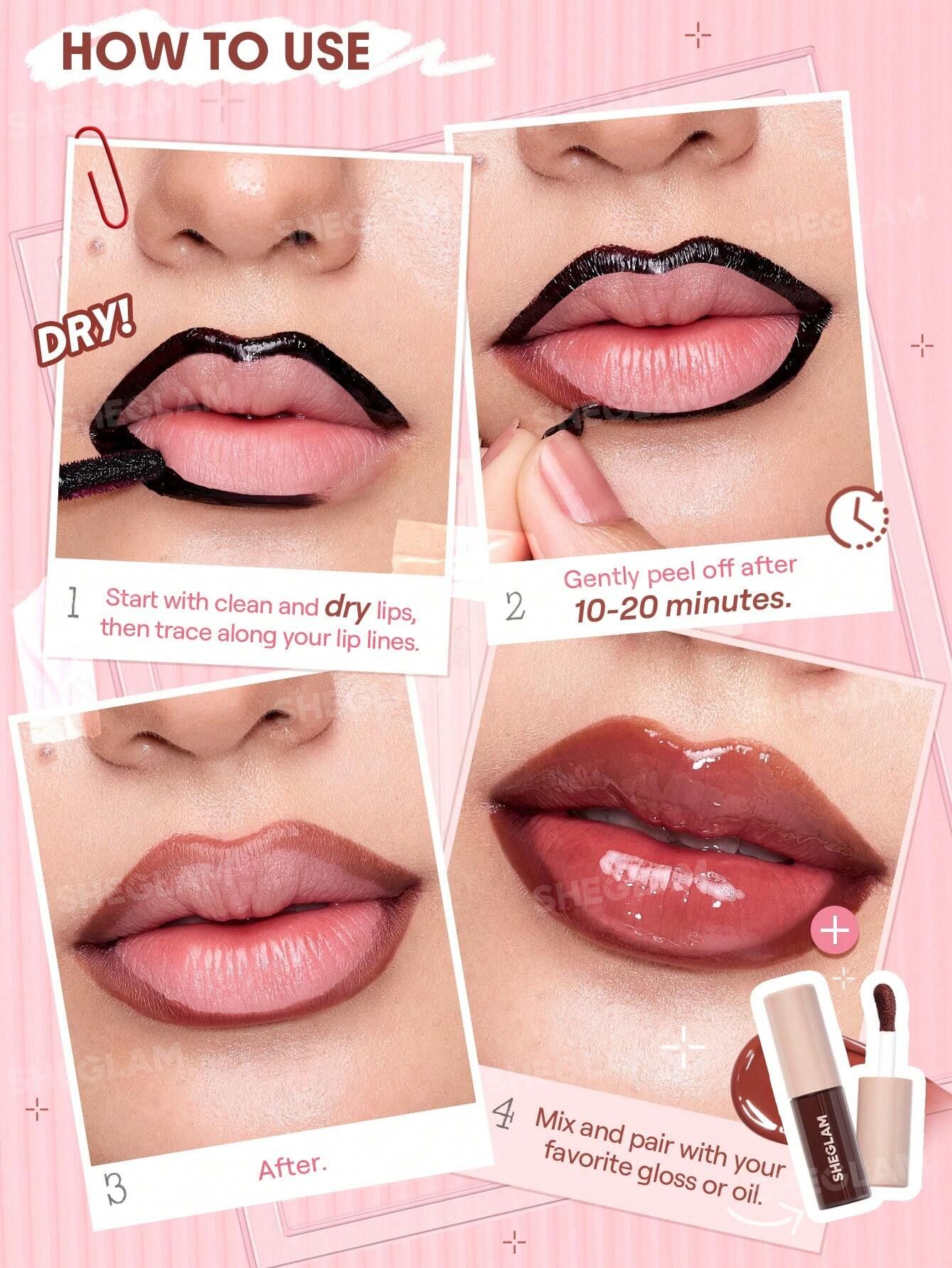 SHEGLAM Fall In Line Peel Off Lip Liner Stain - Mauvelous_5