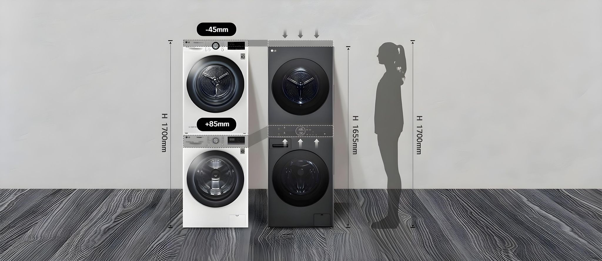  LG WashTower™ 13/10 kg avec Centre Control™ – Couleur Acier Noir_8
