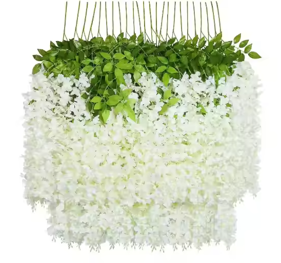 Wisteria Artificial Silk Flowers Hanging _2