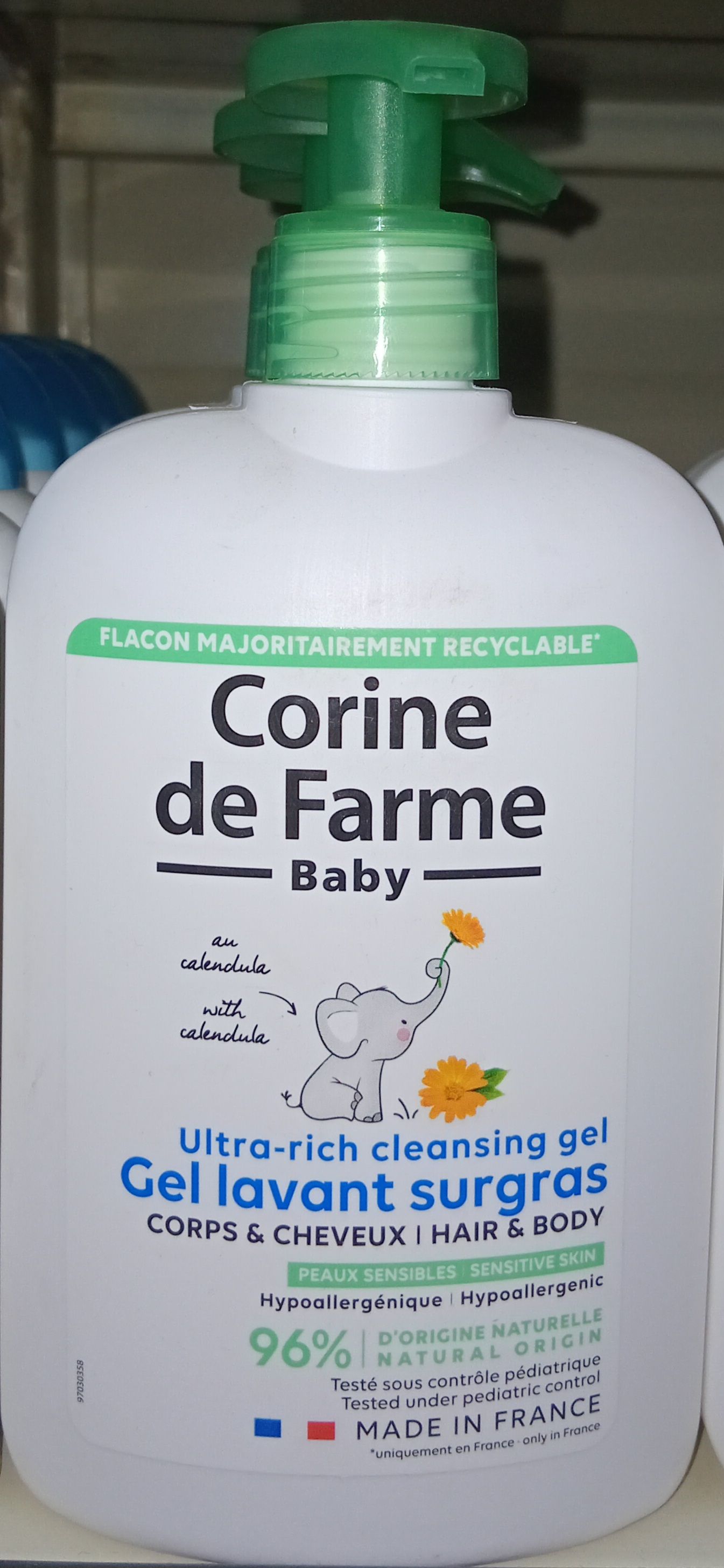 Corine De Farme Baby Douche Gel Surgras 500ml_0