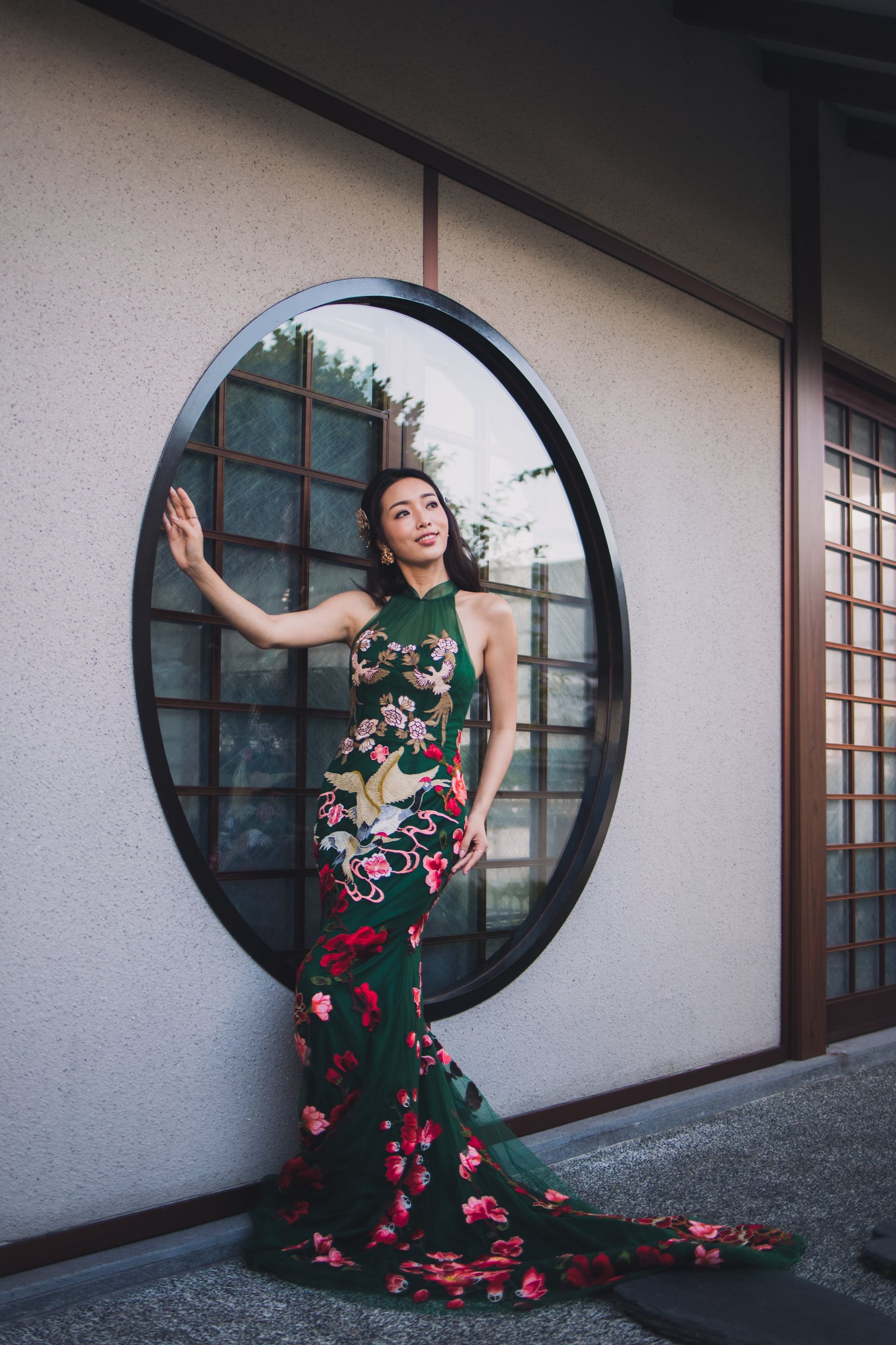 Folklore Cheongsam in Emerald _3