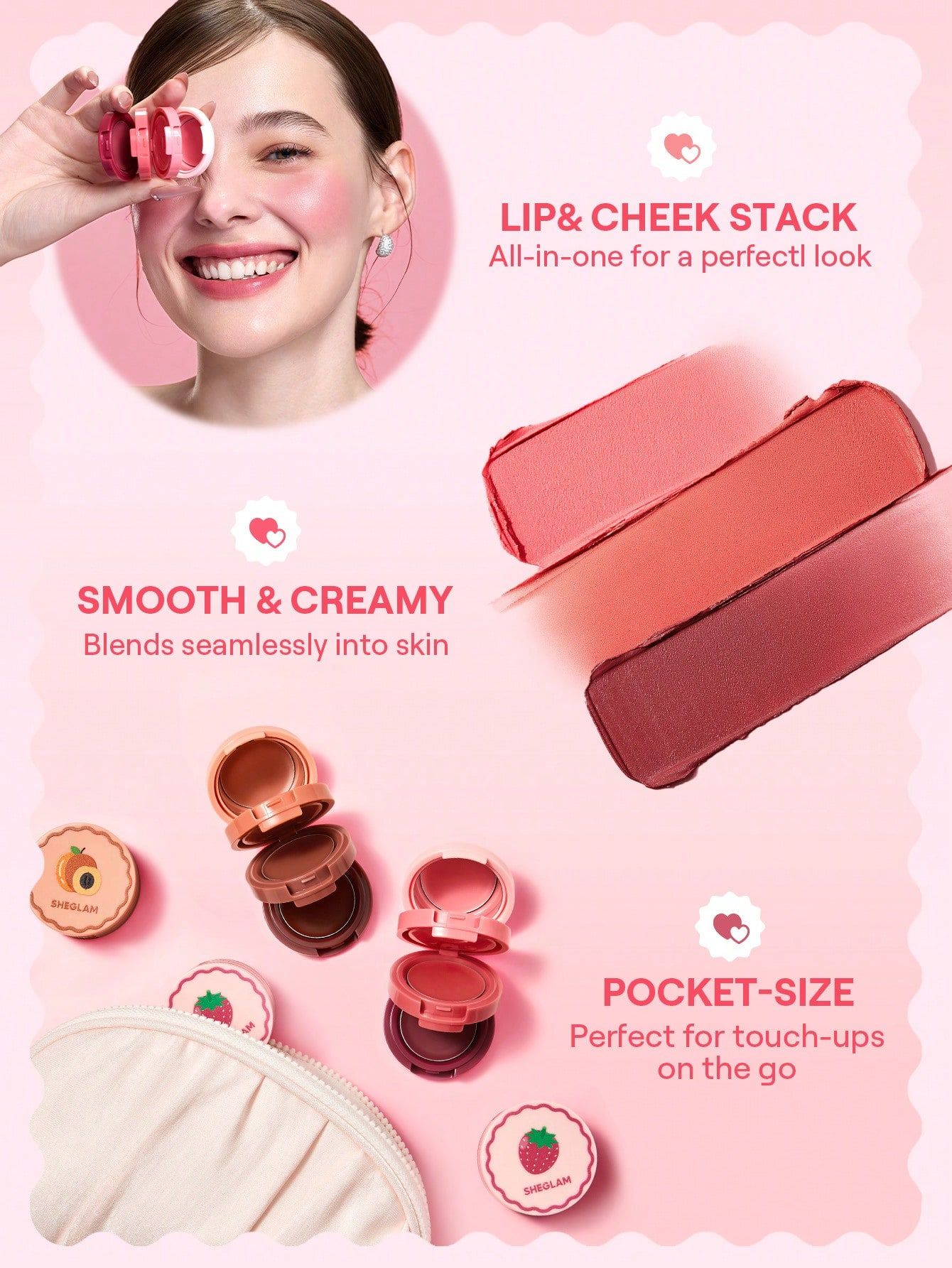 SHEGLAM Cheek & Lip Cream Stack - Apricot Dream_6