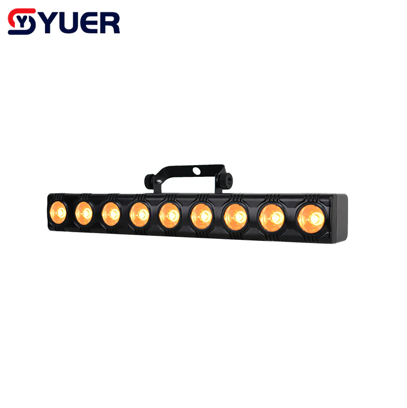 YUER™️ 9x12W LED Amber COB RGB Beam Wash Effect Bar Light _2
