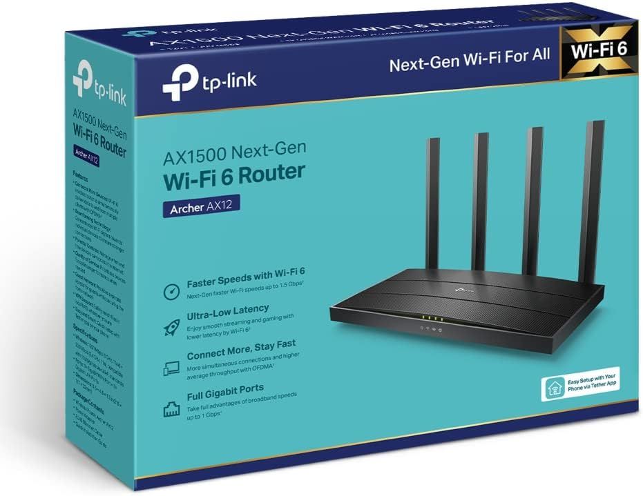 Tp Link / ARCHER AX12 / ROUTER WIFI 6 NU-MIMO / 4 ANTENAS / 1.5 GBPS DUAL BAND_4