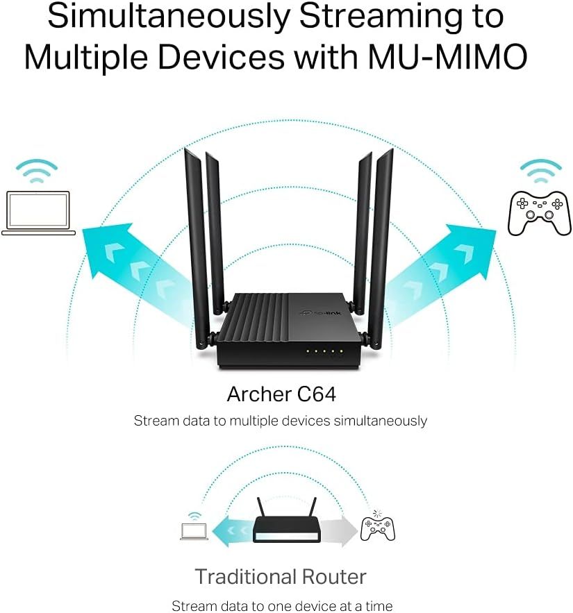 Tp Link / ARCHER C64 / ROUTER WIFI NU-MIMO / 4 ANTENAS / 1200 MBPS DUAL BAND_5