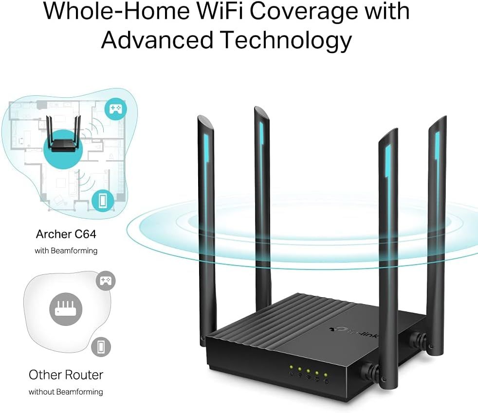 Tp Link / ARCHER C64 / ROUTER WIFI NU-MIMO / 4 ANTENAS / 1200 MBPS DUAL BAND_4
