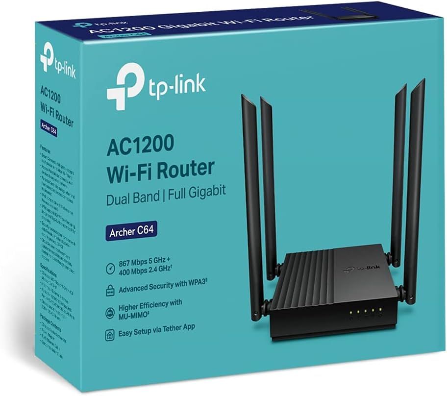 Tp Link / ARCHER C64 / ROUTER WIFI NU-MIMO / 4 ANTENAS / 1200 MBPS DUAL BAND_8