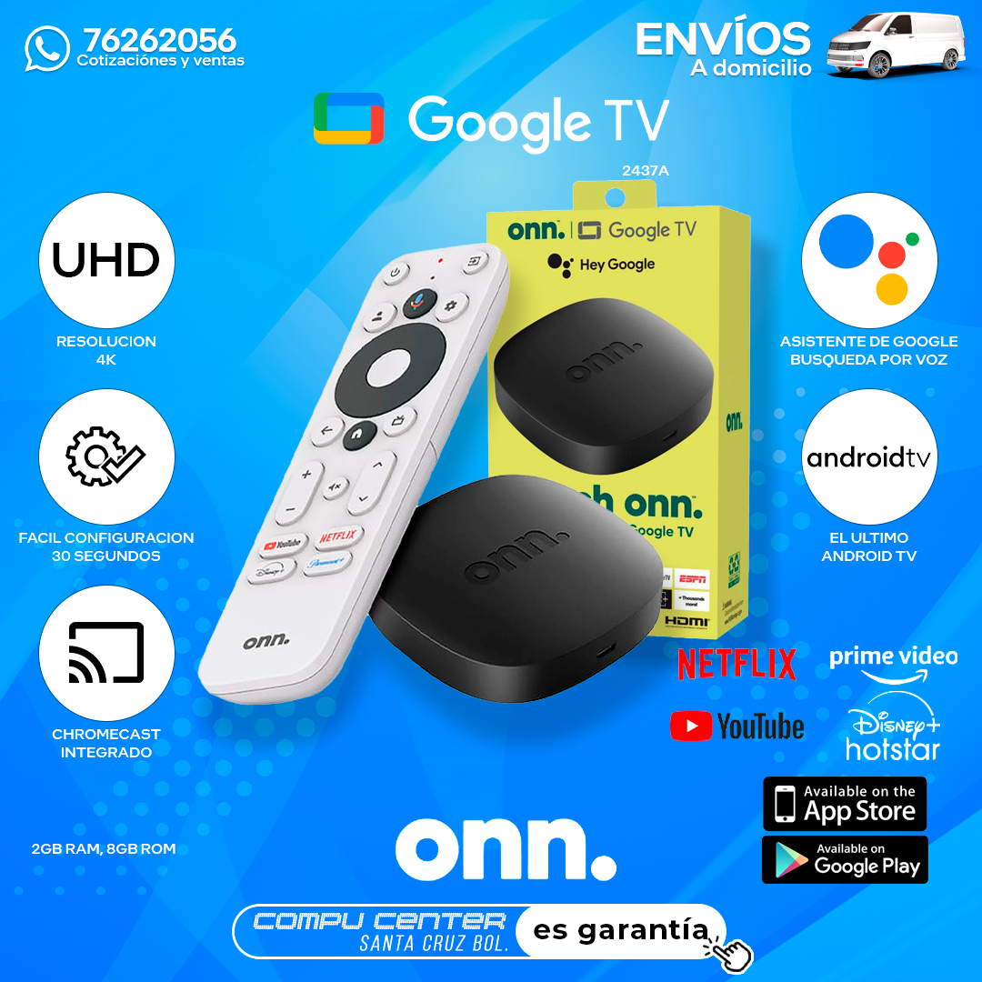WATCH ONN / GOOGLE TV / ANDROID TV / RESOLUCION 4K-UHD_1