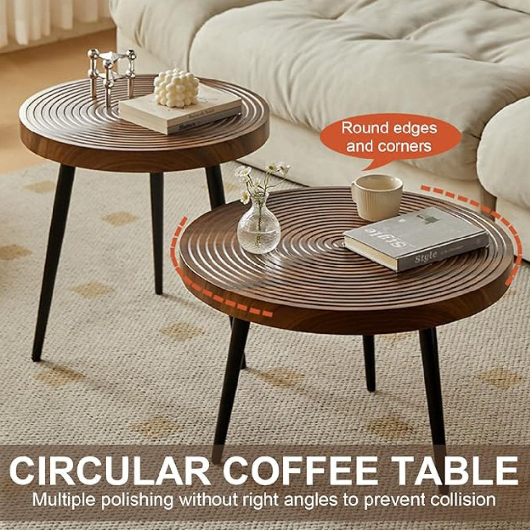 COFFEE TEA TABLE - YM093 WALNUT ( S + L )_2