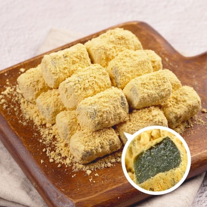 콩고물 쑥인절미 Mugwort Rice Cake with Soybean Powder 100g_0