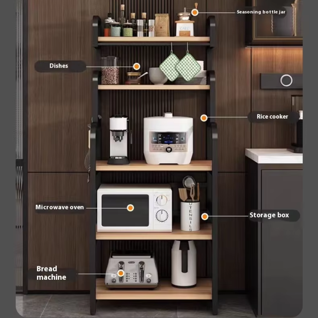 KITCHEN MICROWAVE OVEN WOOD SHELF_4