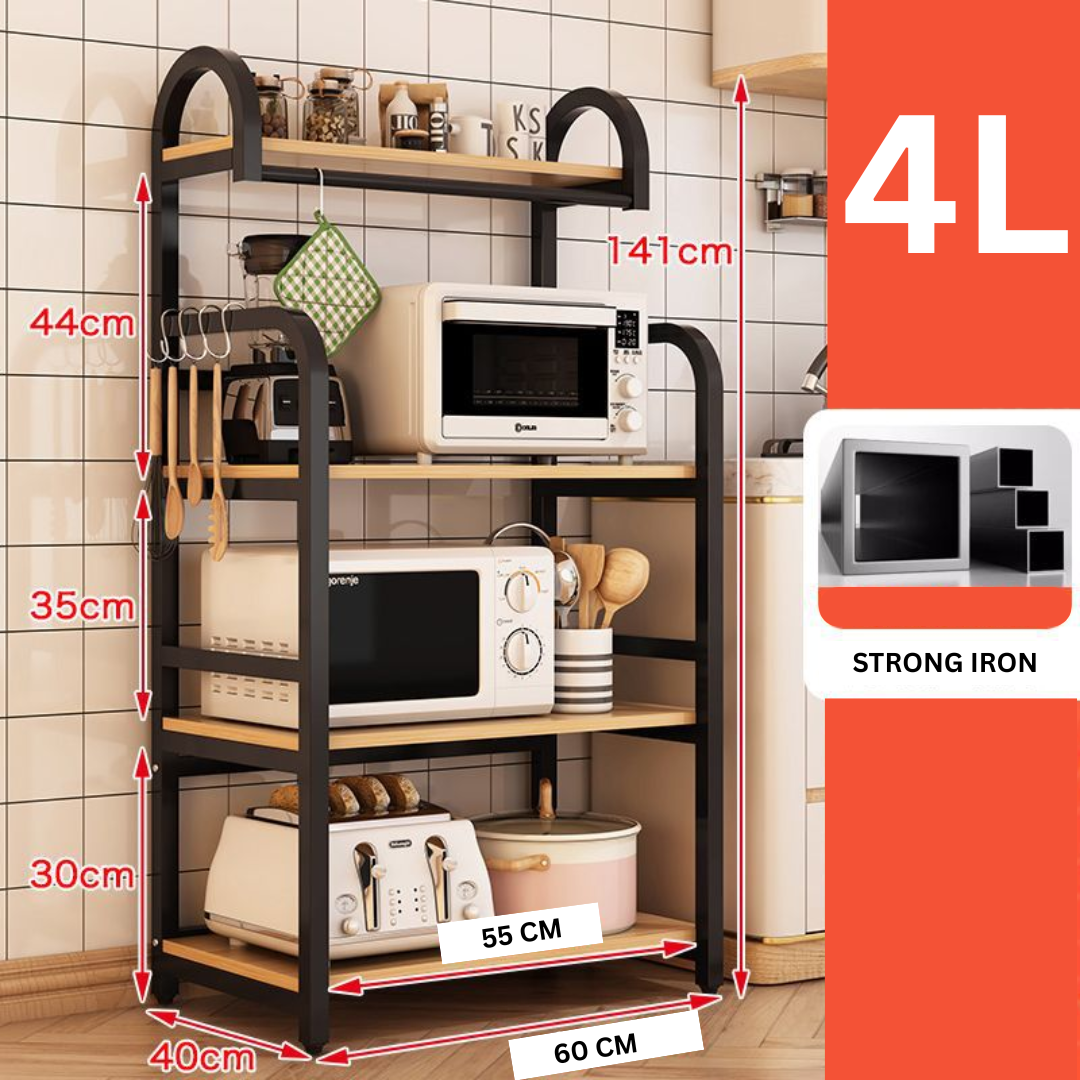 KITCHEN MICROWAVE OVEN WOOD SHELF_6