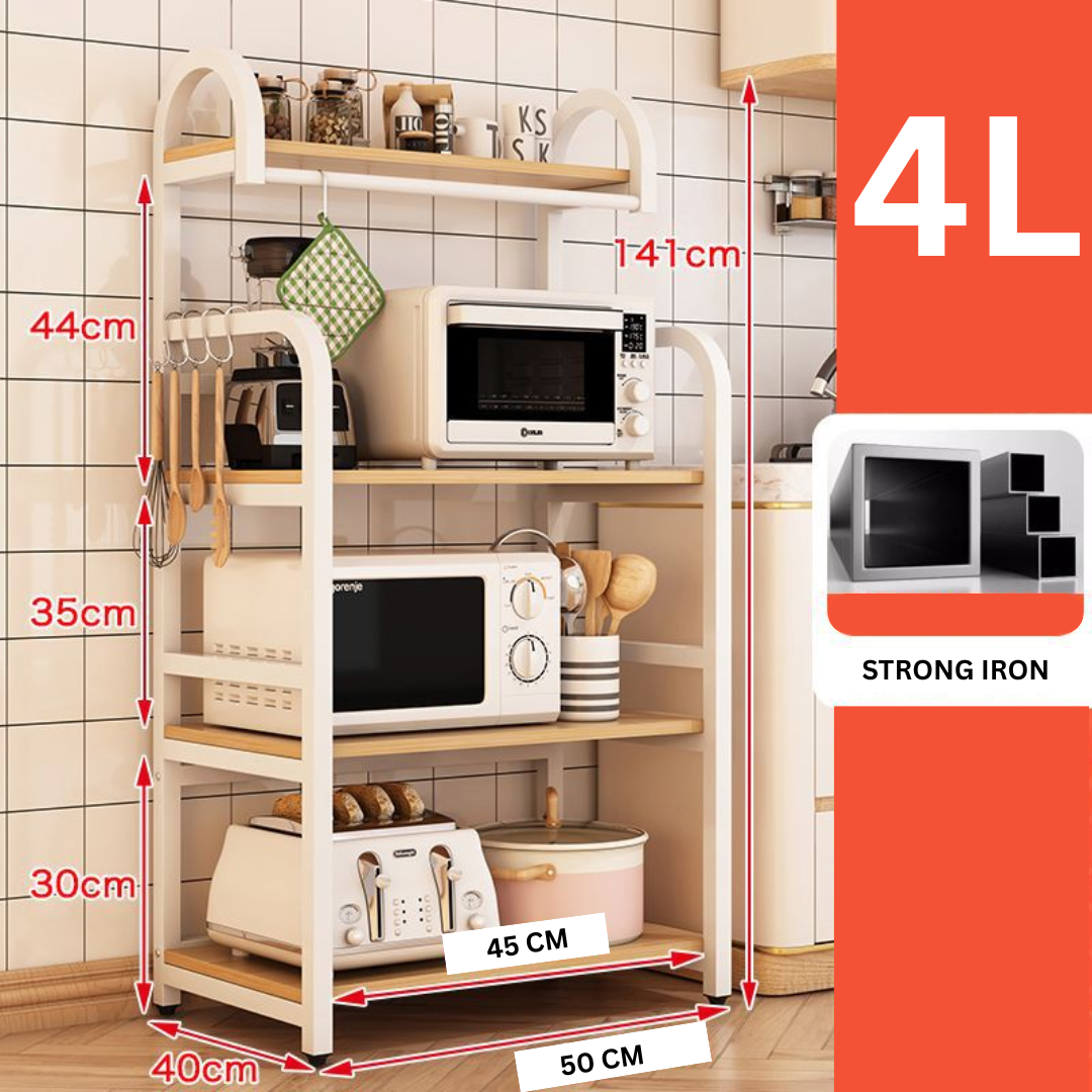KITCHEN MICROWAVE OVEN WOOD SHELF_7