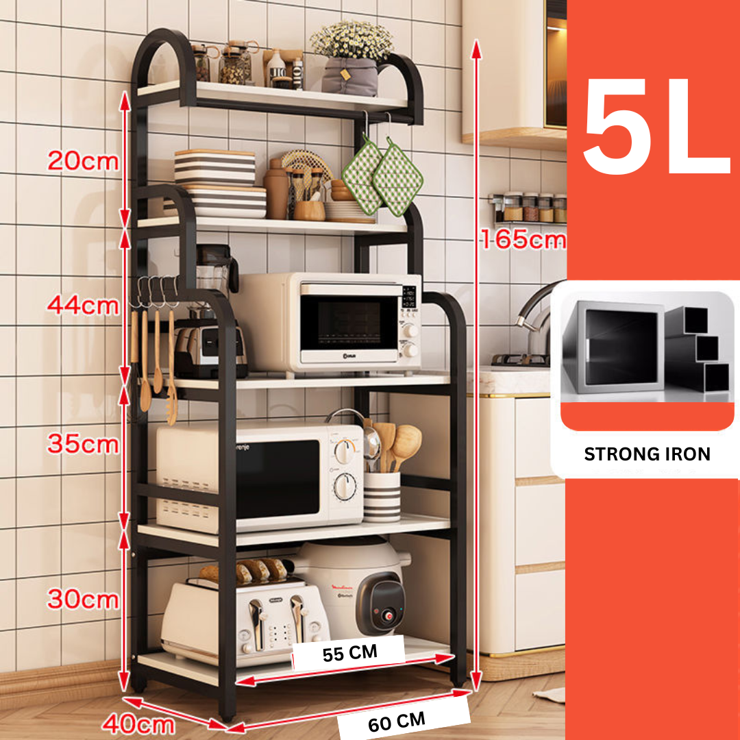 KITCHEN MICROWAVE OVEN WOOD SHELF_8