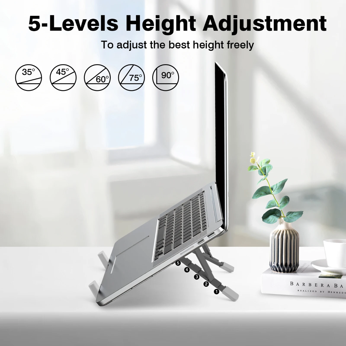 Basix Adjustable Portable Laptop stand_4