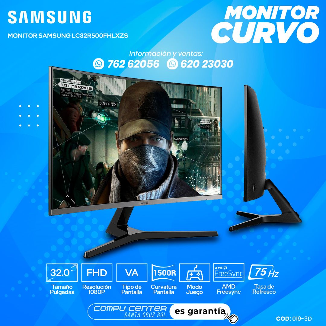 SAMSUNG LC32R500FHLXZS / 27.0¨ FHD / MONITOR CURVO / PANEL VA / FRECUENCIA 75HZ_0