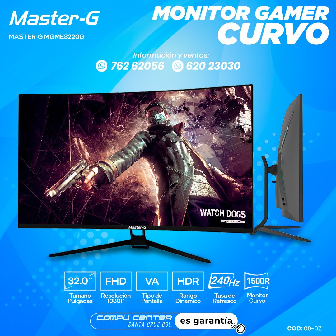 MASTER-G MGME3220G / 32.0¨ FHD / MONITOR CURVO / PANEL VA / FRECUENCIA 240HZ_0