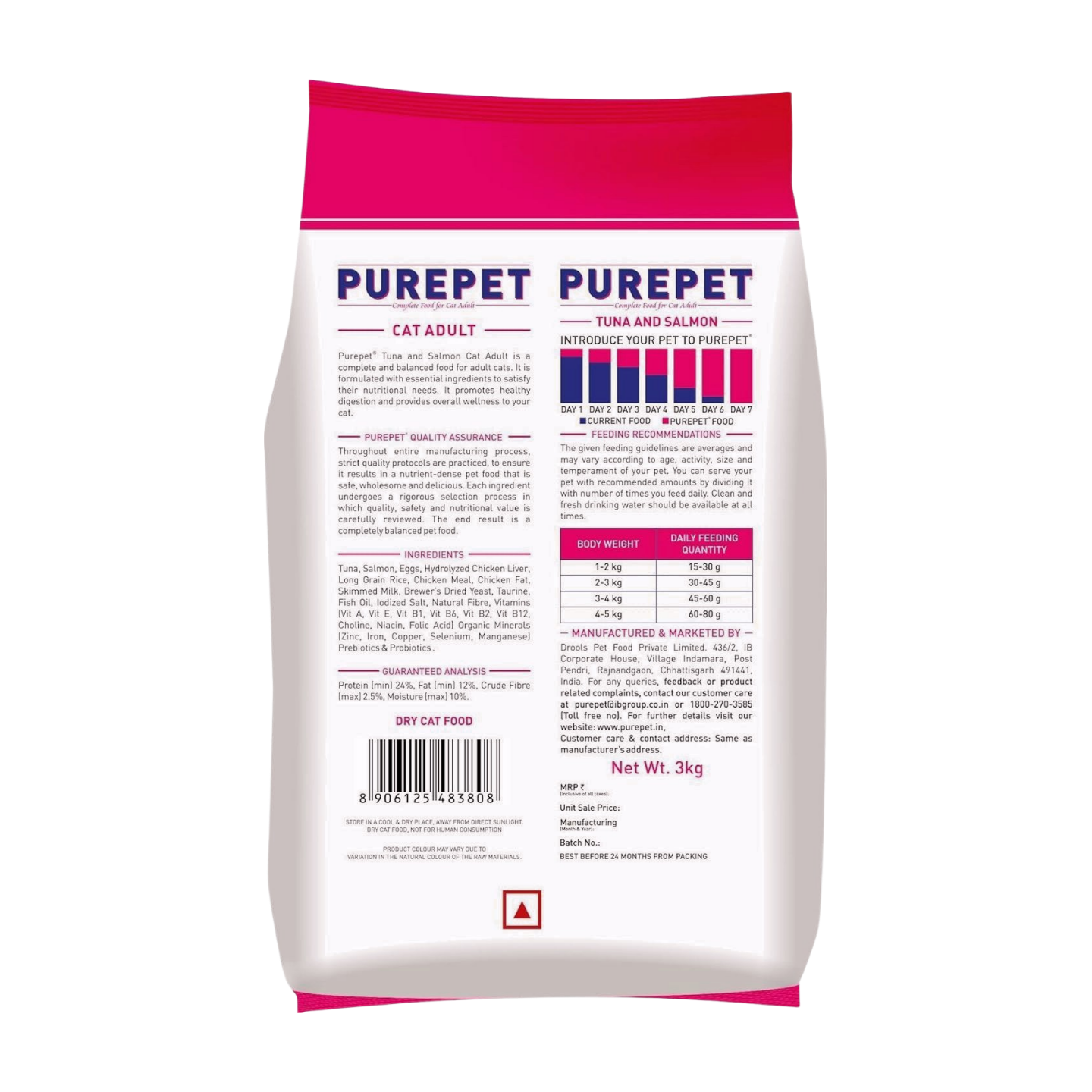 PurePet AdultCat Dry Food  Tuna Salmon 3kg_1