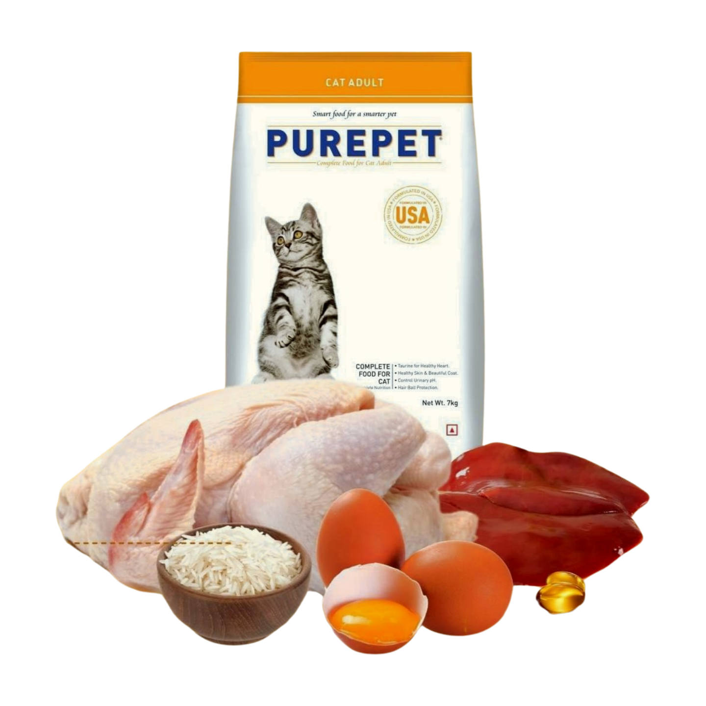 Purepet AdultCat Dry Food Real Chicken 7kg_0