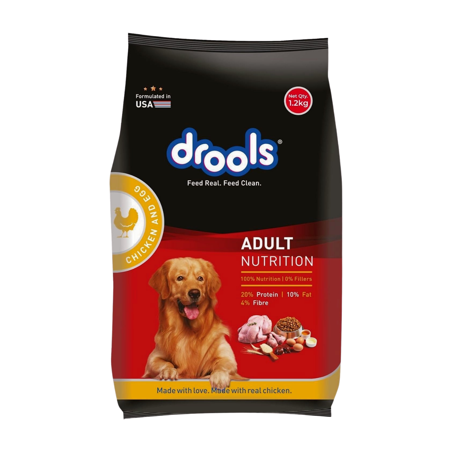 Drools Adult Dog Dry Food  Chicken and Egg 1.2kg_0