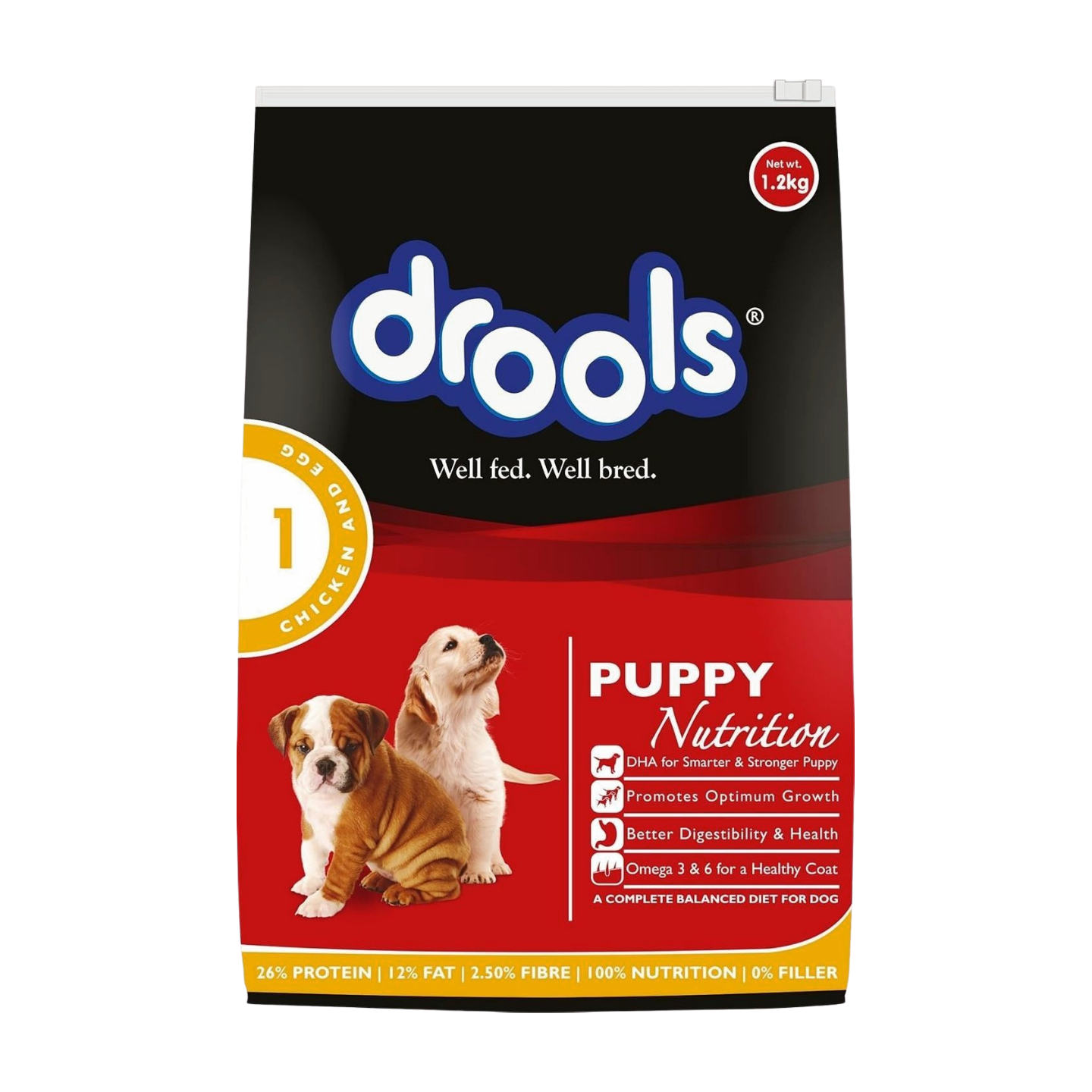 Drools Puppy Dry Food Chicken and Egg  1.2kg_0