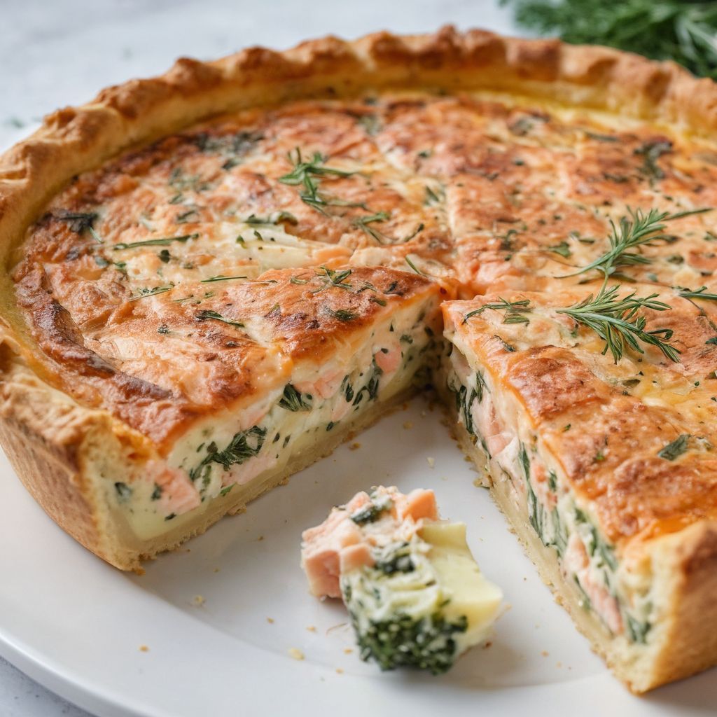 Quiche – Salmon, Potato, Cheese & Dill (8 slices) / Quiche – Salmón, Papa, Queso y Eneldo (8 porciones)_0