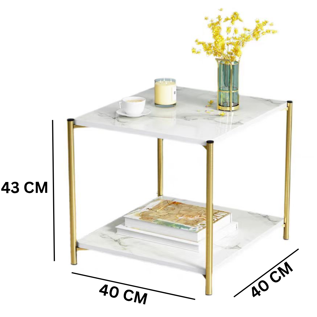 MARBLE GOLD TABLE SERIES - SQUARE 40CM_4